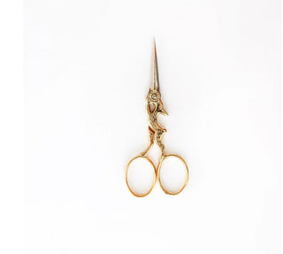 The Hare Scissors by Studio Carta with finely engraved details on the gold handle and sharp blades are designed for fine detailed work and any crafts. A thin layer of 24 karat gold is applied to the handle.