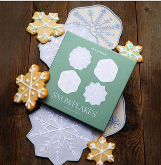 Piecework Snowflakes Cocktail Napkins- Set of 4