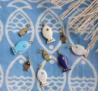 Asha Mini Fish Charm- Ivory