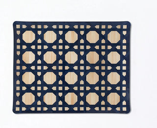 Rectangular woven design acrylic tray by Hestia Living. Dimensions 14.5" x 11"