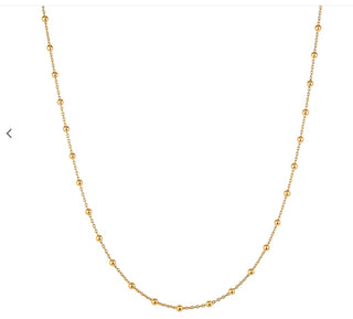 16” beaded gold dipped necklace