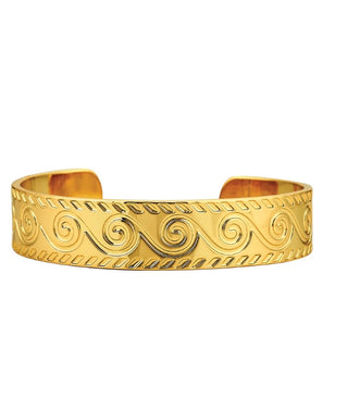 Asha Enamel wave cuff
 14k gold dipped Wave 