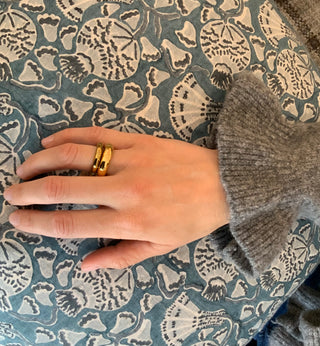 Chunky gold ring perfect to stack with other rings by Lucas Jack.