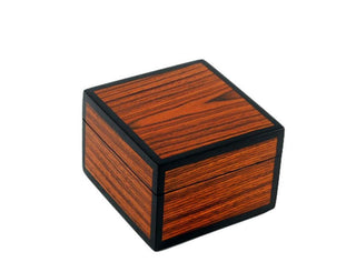 Lacquer finish square box by Pacific Connections, velour lined with lid, not hinged. Dimension 5”x5”x3”H