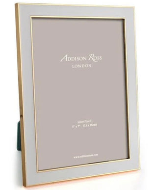 4x6 Enamel photo frame with gold trim by Addison Ross.