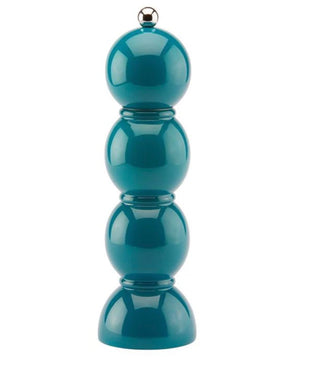Lacquered bobbin shaped grinder by Addison Ross. Comes with s/p stainless knobs so you can choose to use it for salt or pepper.