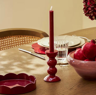 Addison Ross  Medium Bobbin Candlestick Cherry 14cm