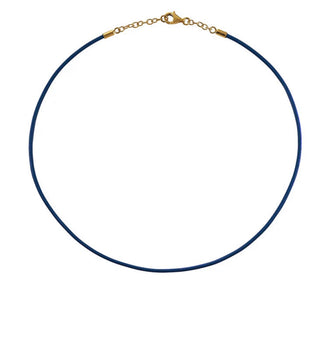 Wax coated leather cord necklace by Asha. 