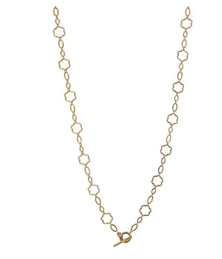 This gold dipped necklace by Asha measures 34" and can be worn long or doubled for a different look. Wear it on its own with any of our charms! *Charms/Pendants sold separately. 
