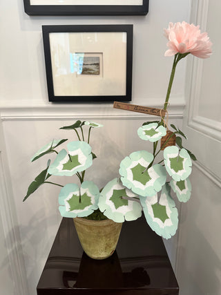 The Green Vase Mini Geranium Plant Blush - Final Sale