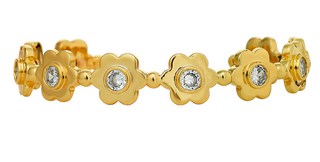  14k gold dipped Margot cuff accented with cz