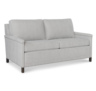 Lee Industries 1935-78 Queen Sleeper Sofa in Sawyer Sterling with nailheads. 

Features an Award Winning, Patented Sleep System with No Bars, No Springs and No Sagging