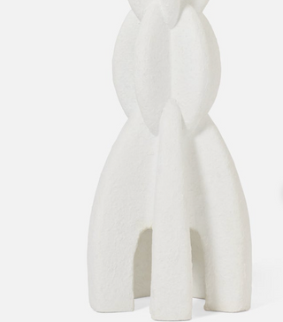 Made Goods Julius white abstract accent table on a white background.