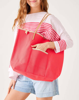 Mersea Le Canvas Tote: Strawberry Milk