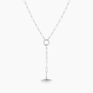 Thatch Finn Paperclip Toggle Lariat Necklace: 14k Gold Plated