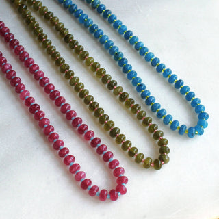The Silver Wren Willow Candy Bead Necklace Blue