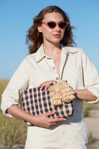 Mar y Sol Hazel Clutch: Navy