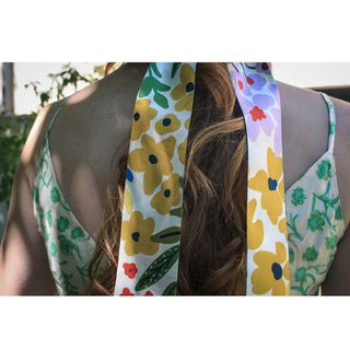 Jessie Zhao Silk Skinny Scarf Of Bloom