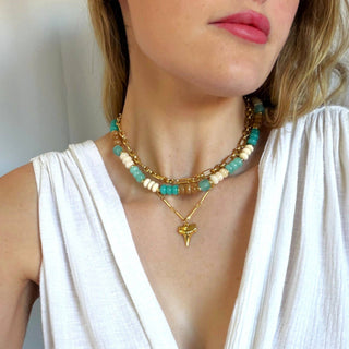 The Silver Wren Sand & Sky Stone Candy Necklace