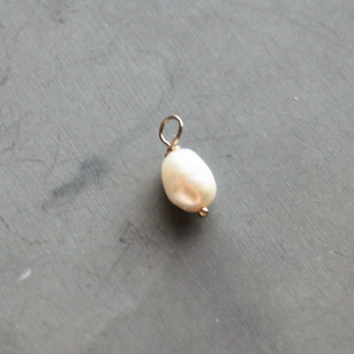 15mm pearl charm with bail- perfect to add to any necklace. 