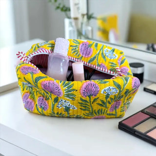 Amelia Rose Plum Cosmetic Pouches : Set of 3-S/M/L
