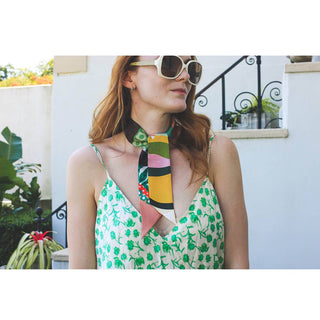 Jessie Zhao Silk Skinny Scarf Of Summer