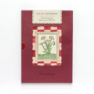 Roomytown set of 2 lined notebooks with illustrated botanical print covers. 50 pages each 