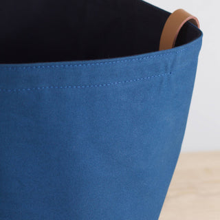 Canvas Storage Organization Reversible Bucket Large: Majolica