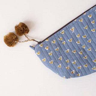 Graymarket Design Basti Sky Block Printed Makeup Pouch