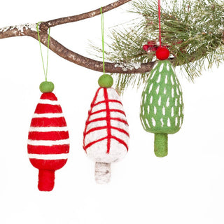 HOLIDAY TREE RED Felt Ornament by Rockflowerpaper.