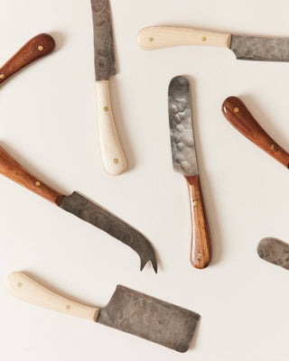 Farmhouse Pottery Artisan Forged Cheese Knives: Mango