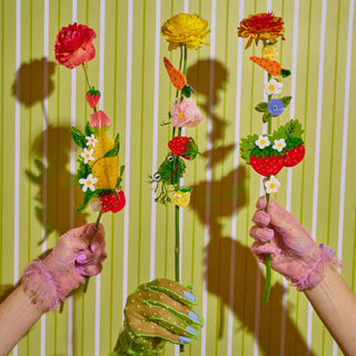Jenny Lemons Large Strawberries and Flowers Hair Claw Clip