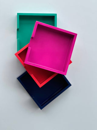 Lacquer Trays - Small Bright: Navy