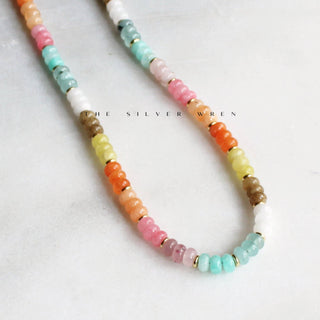 The Silver Wren Stone Candy Necklace Multi 16 inch