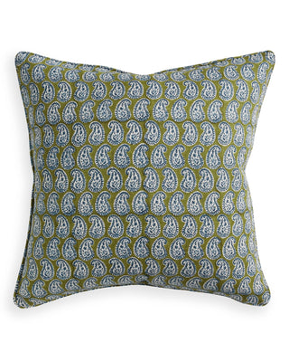 Paisley design pillow cover with feather insert included.  100 % linen 