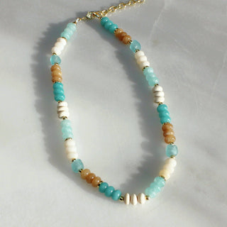 The Silver Wren Sand & Sky Stone Candy Necklace