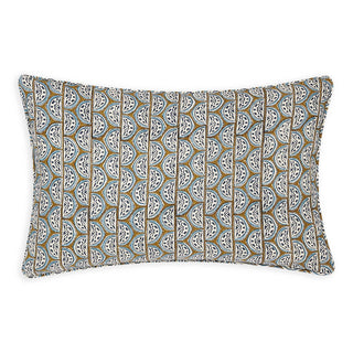 Walter G Burano lumbar pillow in Tobacco and Blue