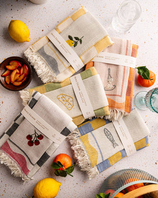 Olive & Loom Sardine - Hand Stitched Kitchen Towel