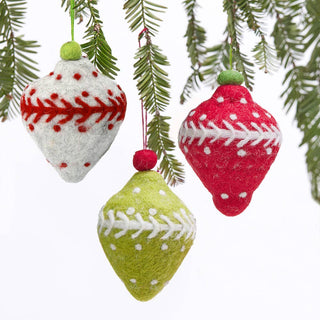 BAUBLE RED Felt Ornament by Rockflowerpaper