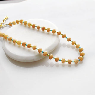 The Silver Wren Saddle Stone Candy Necklace: Light Brown