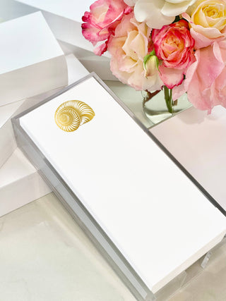 Notepad - Letter size Gold Foil Nautilus
