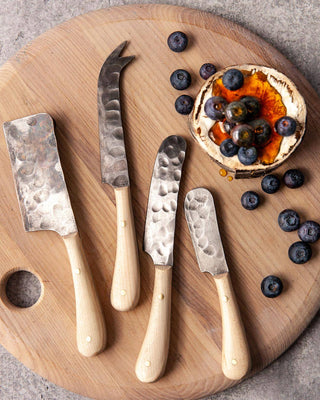 Farmhouse Pottery Artisan Forged Cheese Knives: Mango