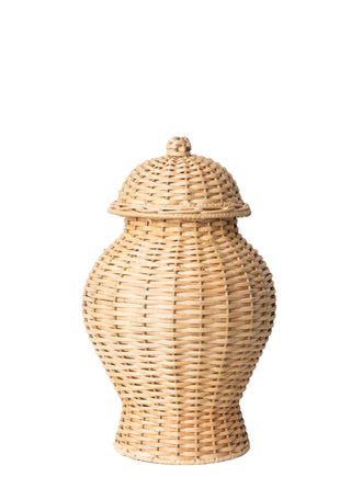 WICKER GINGER JAR - SMALL