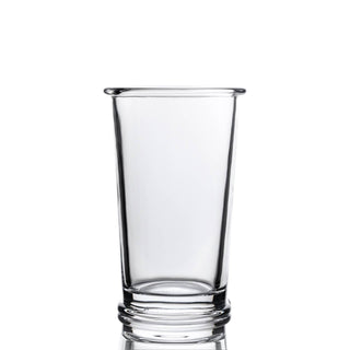 Clear Highball Glass with Double Ring detail on rim and base by Bomshbee 