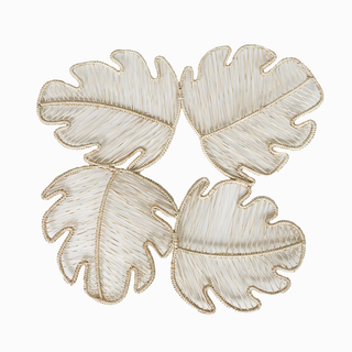Four Leaves Iraca Placemat - Set of 4- Straw Raffia Tableware