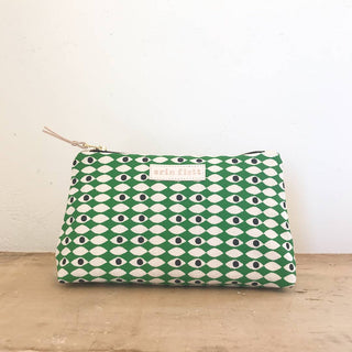 printed makeup bag with zipper