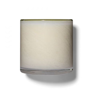 Opaque White Glass with green edged rim
