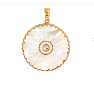 Asha Sunflower pendant - MOP