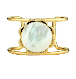 Gold dipped mother of pearl flower disc