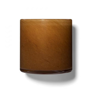 Brown handblown glass candle